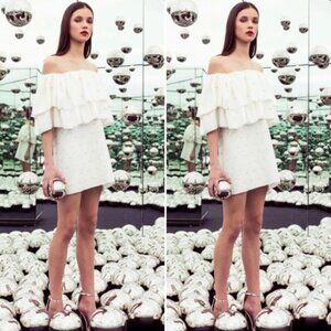Azeeza Dress NWT Aurora Off Shoulder Mini Dress White XS new